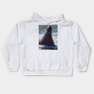 Elephant seal roaring Kids Hoodie